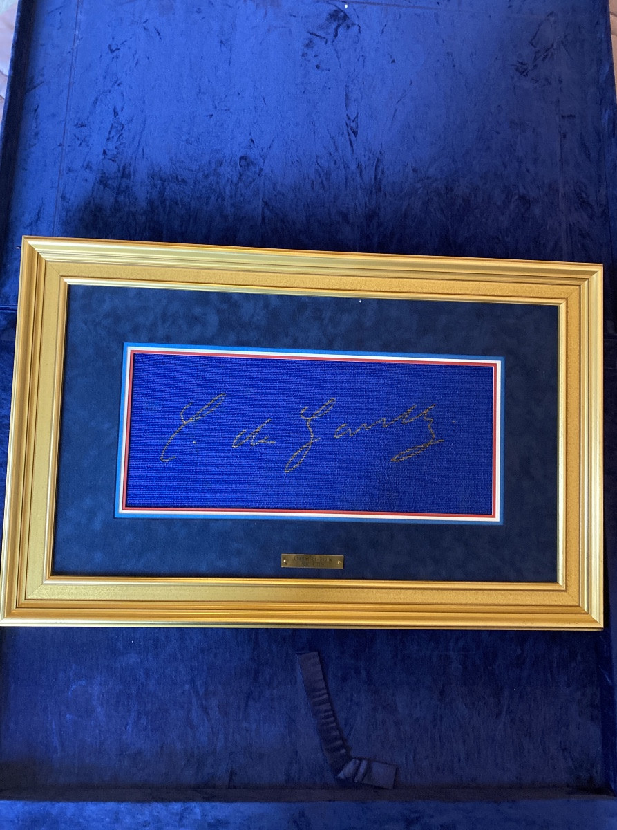 Tableau Tapisserie D’aubusson Signature Charles De Gaulle(1890-1970) édition Limitée 30/50-photo-4