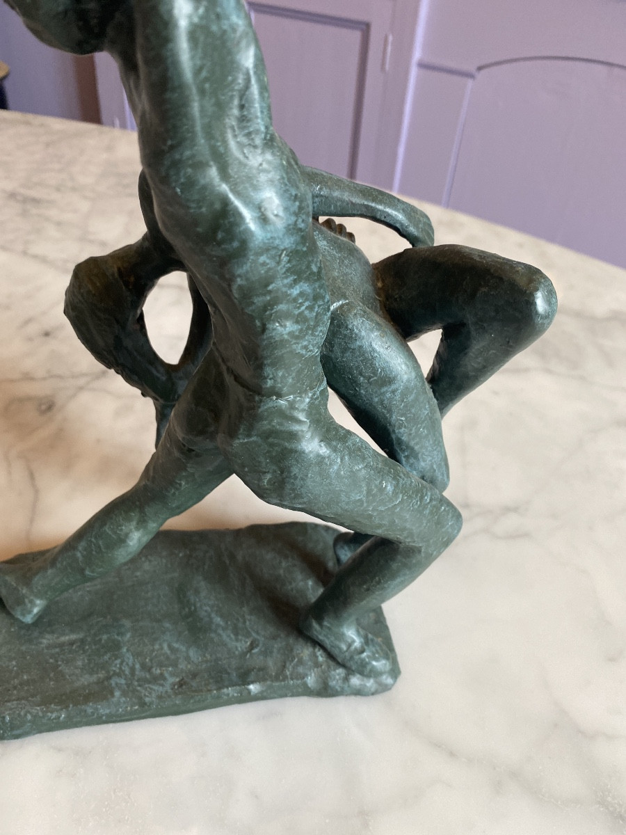 Sculpture Signed Lluis Jorda "dancing Couple"-photo-6