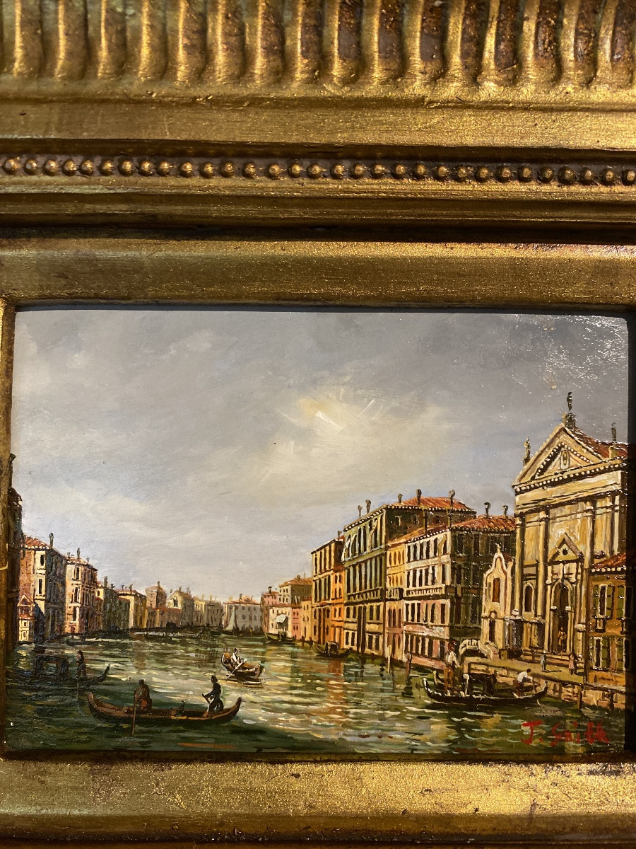 Venice "view From The Grand Canal" Signed J.smith -photo-2