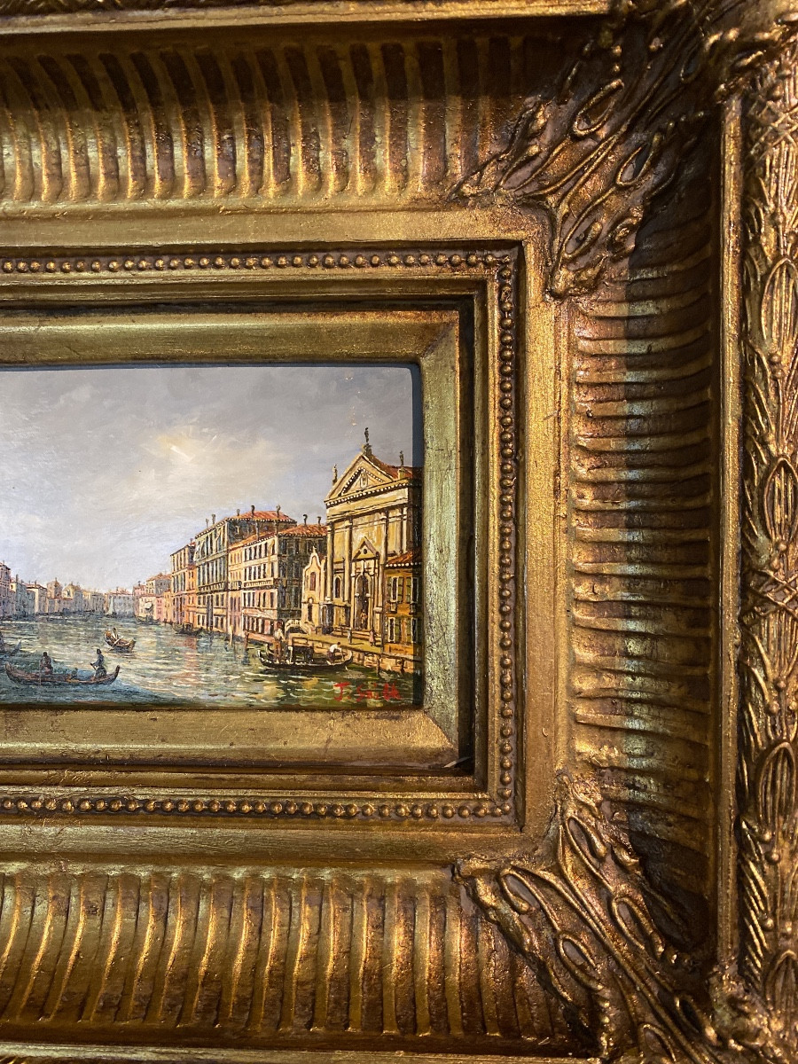 Venice "view From The Grand Canal" Signed J.smith -photo-2