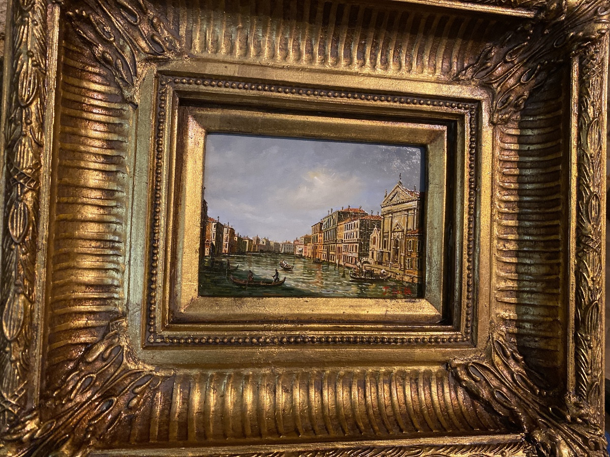 Venice "view From The Grand Canal" Signed J.smith -photo-3