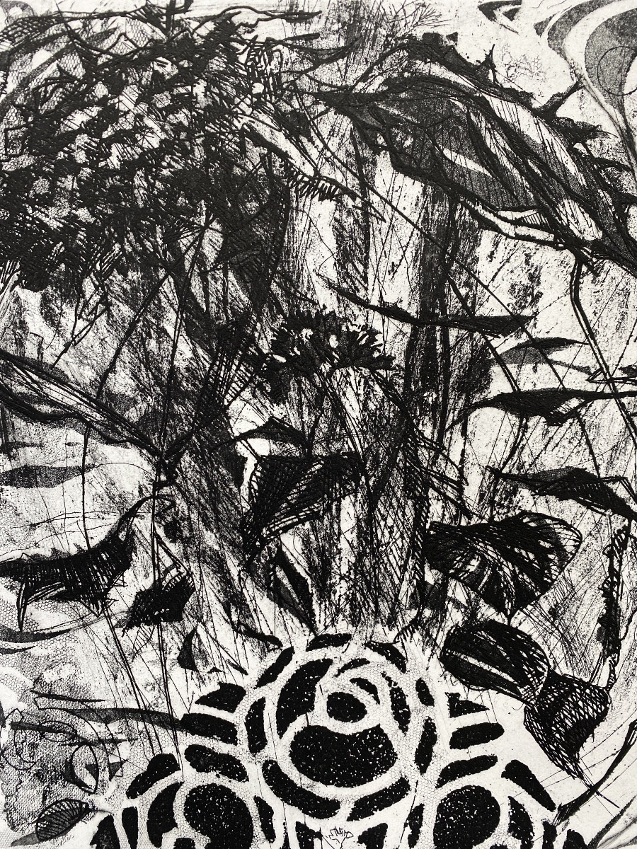 Mario Abis (1924-2004) "fiori", 1973 - Original Signed Etching And Aquatint -photo-4