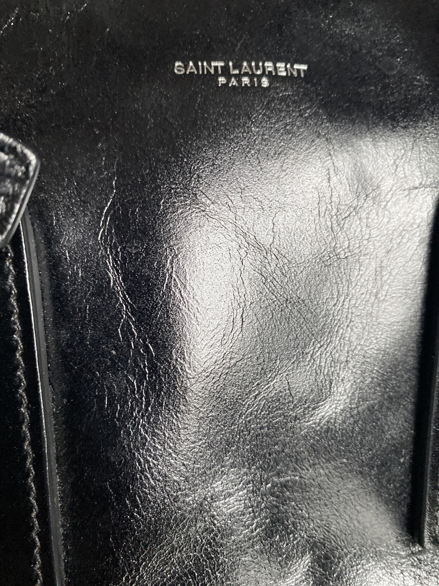 Saint Laurent Paris Large Day Bag – Black Leather – 45 X 29 Cm-photo-4
