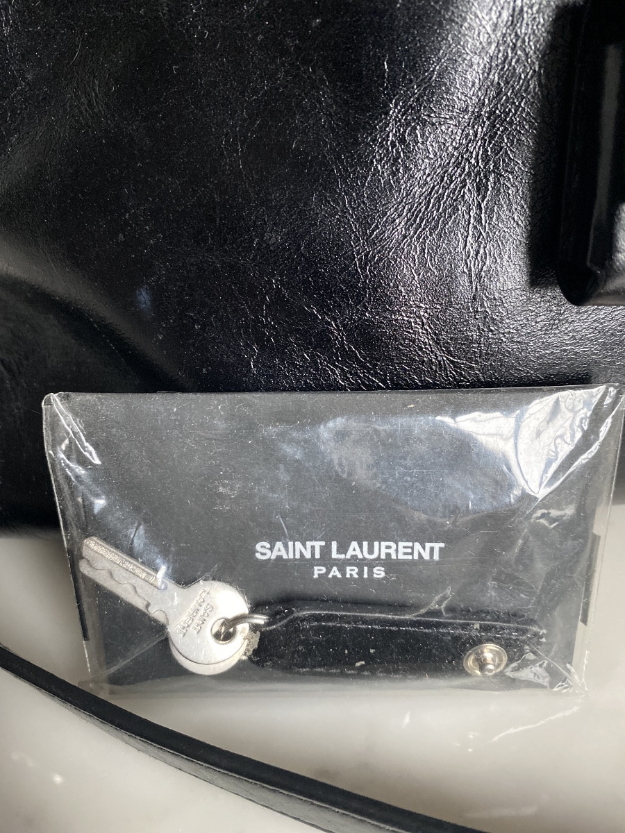 Saint Laurent Paris Large Day Bag – Black Leather – 45 X 29 Cm-photo-6