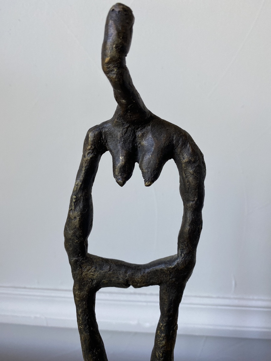 Fabien CAYERE (1970) Bronze à la cire perdue «Femme penchée »Pièce Unique -photo-2