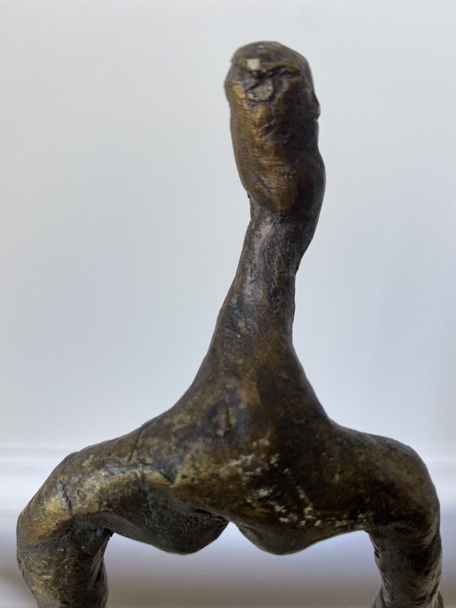 Fabien CAYERE (1970) Bronze à la cire perdue «Femme penchée »Pièce Unique -photo-2