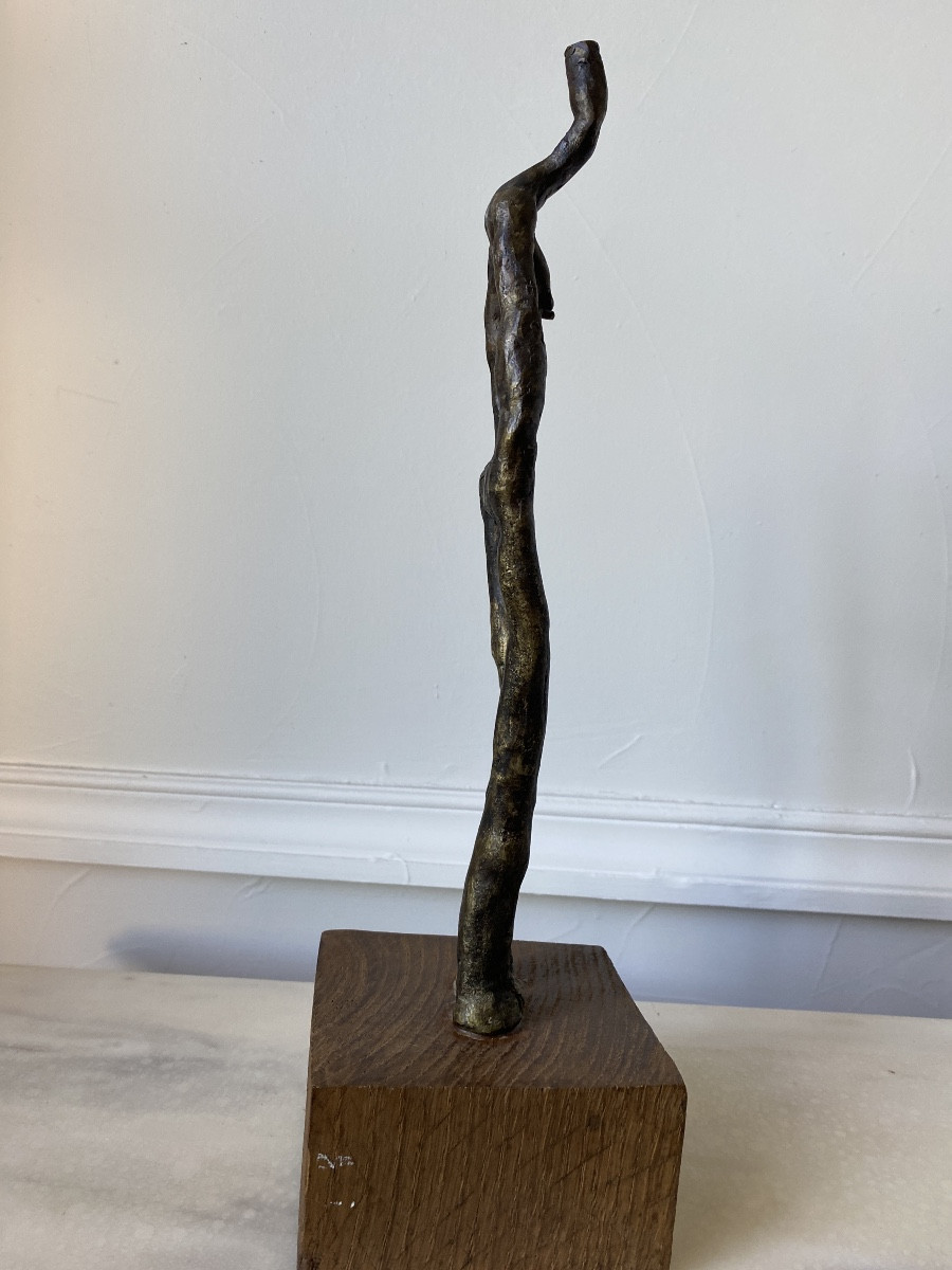 Fabien CAYERE (1970) Bronze à la cire perdue «Femme penchée »Pièce Unique -photo-5