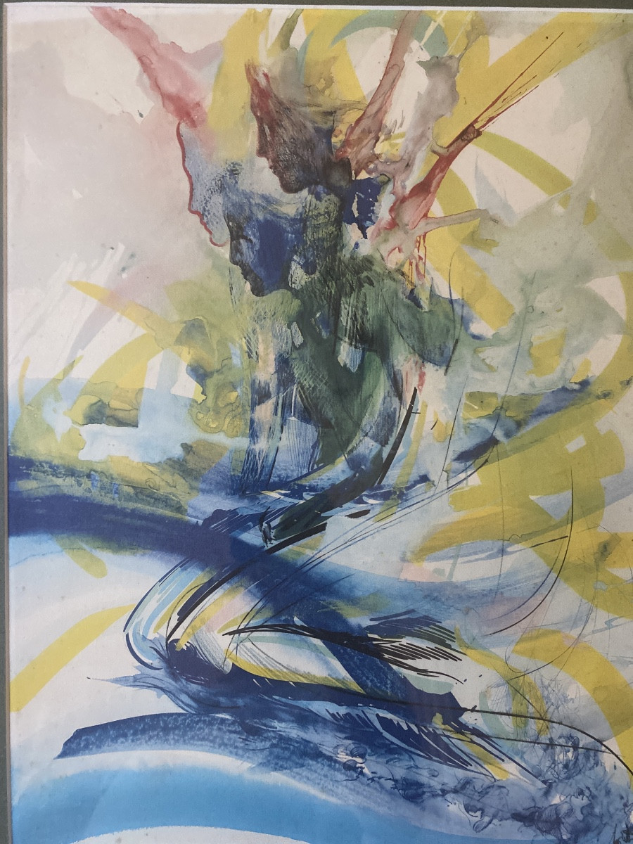RAYMOND MORETTI (1931-2005)«visage en fusion»Lithographie signée et numérotée -photo-1