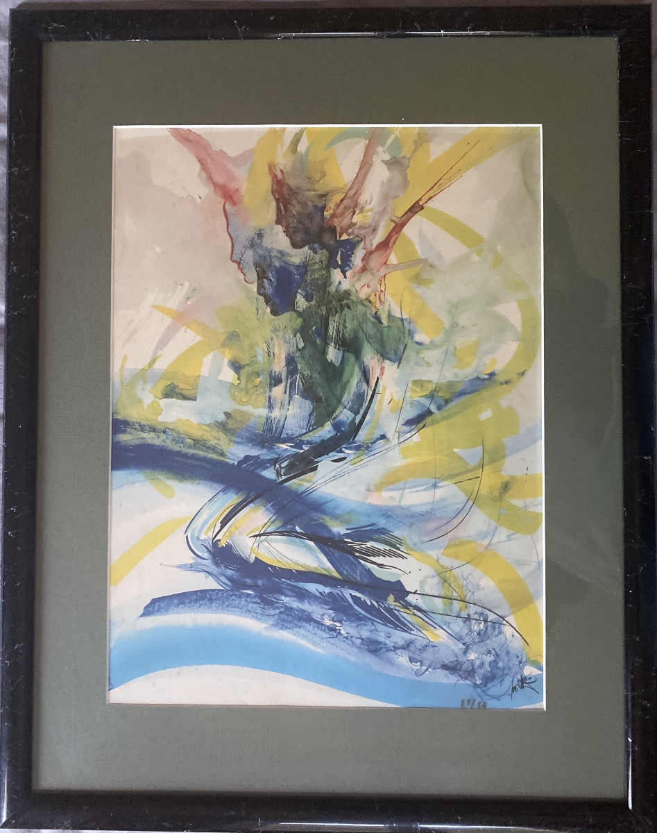 RAYMOND MORETTI (1931-2005)«visage en fusion»Lithographie signée et numérotée 