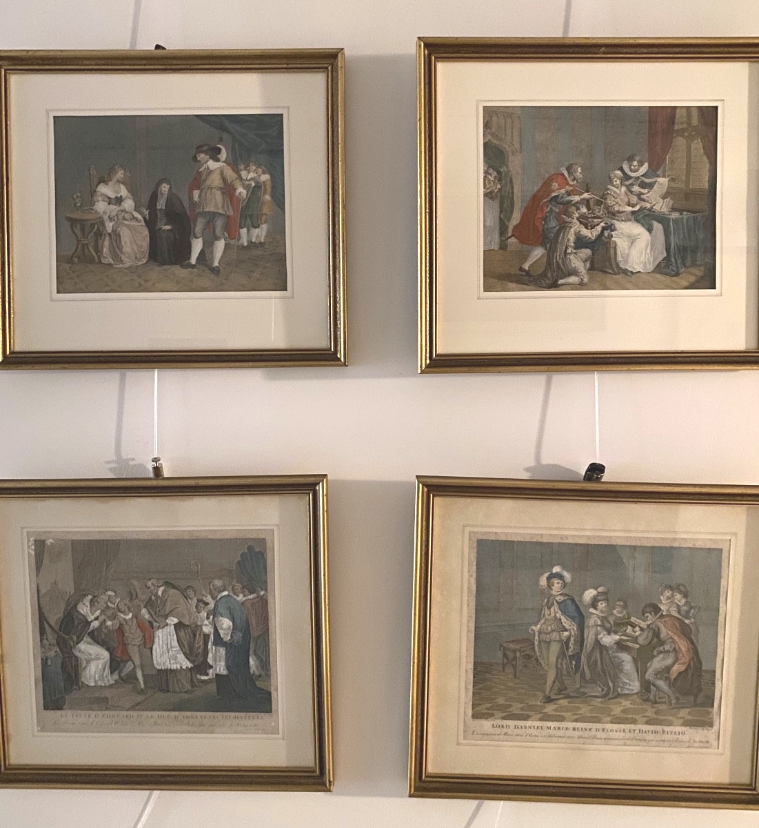 4 Gravures Historiques Histoire d’Angleterre CIPRIANI & SUNTACH 1790