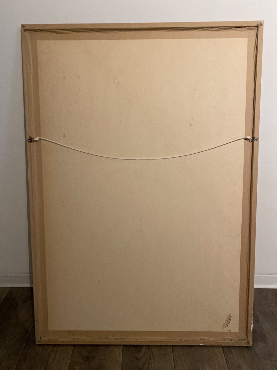 Large Signed 20th Century Expressionist Nude Sakhri Farida 103 X 73 Cm-photo-5