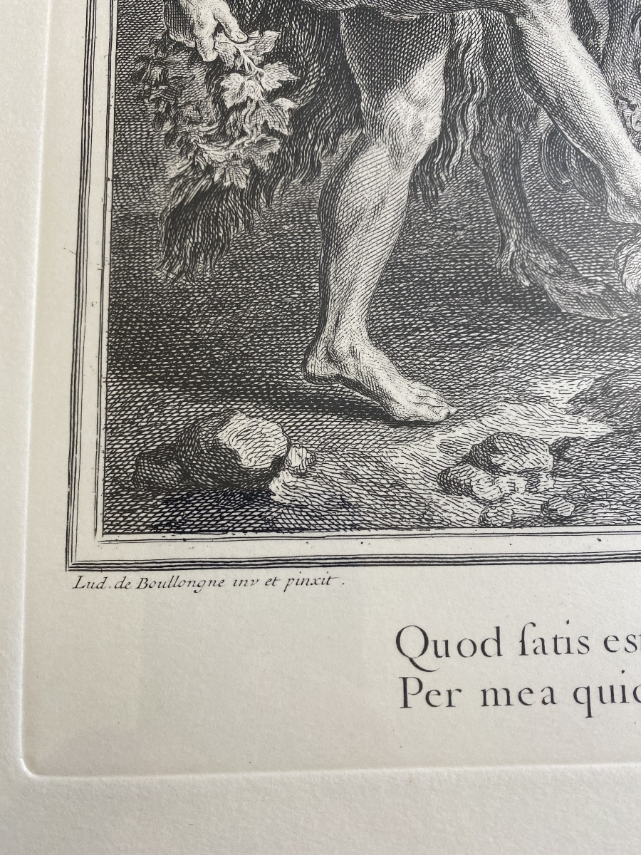 Grande gravure allégorique d’après Louis de Boullogne – “La Terre” – Chalcographie du Louvre-photo-3