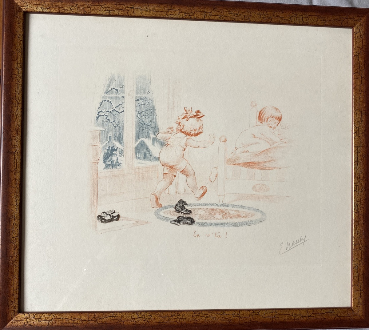 Émile Renaudin (pseudonyme E. Naudy) – Suite de trois lithographies rehaussées et signées au cr-photo-2