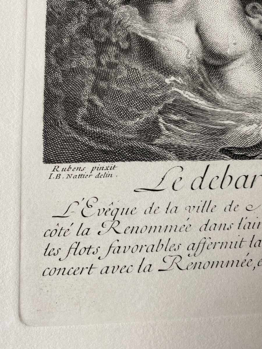 Gravure « Le débarquement de la reine au port de Marseille d’après Rubens (1577-1640)-photo-2