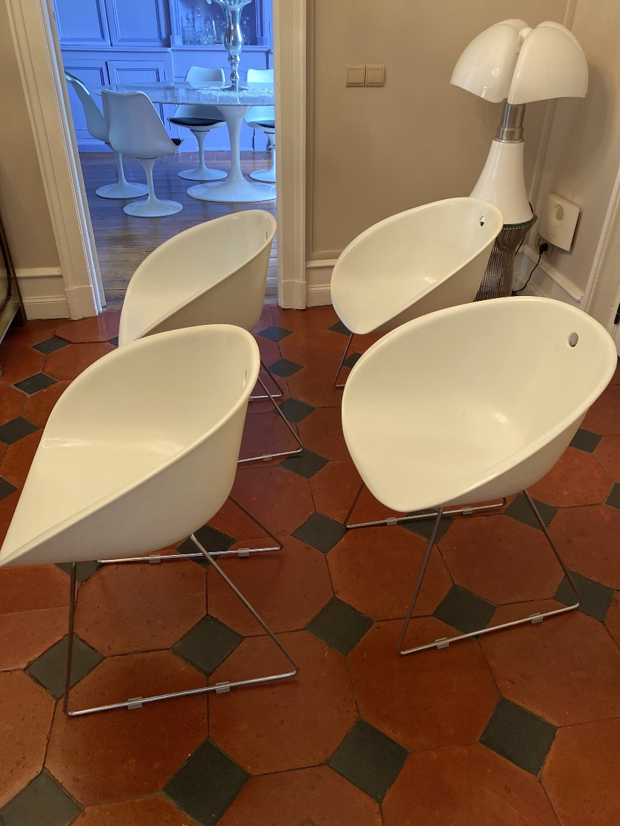 Lot de 4 chaises design « Gliss » – Claudio Dondoli & Marco Pocci – Éditées par Pedrali (Italie-photo-6