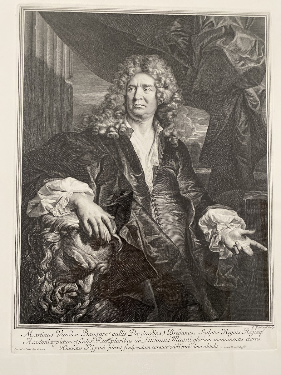 Gravure de la Chalcographie du Louvre – Portrait du sculpteur Martin Desjardins (1637–1694)-photo-3