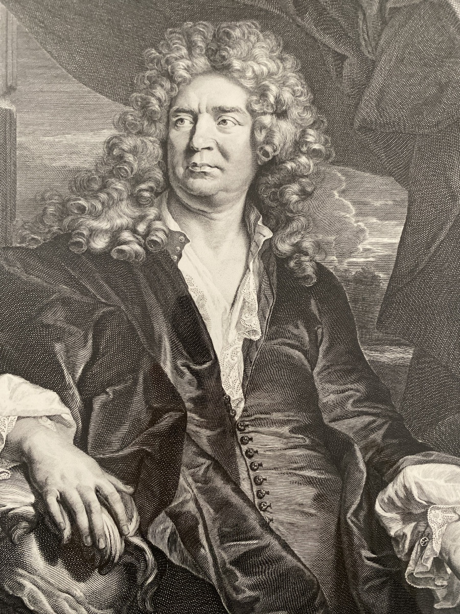 Gravure de la Chalcographie du Louvre – Portrait du sculpteur Martin Desjardins (1637–1694)-photo-1