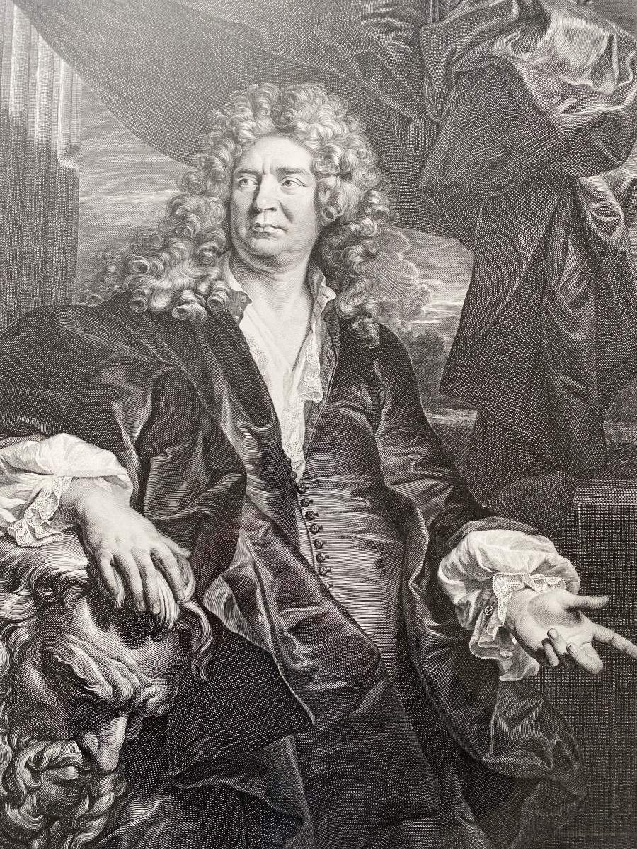 Gravure de la Chalcographie du Louvre – Portrait du sculpteur Martin Desjardins (1637–1694)-photo-4