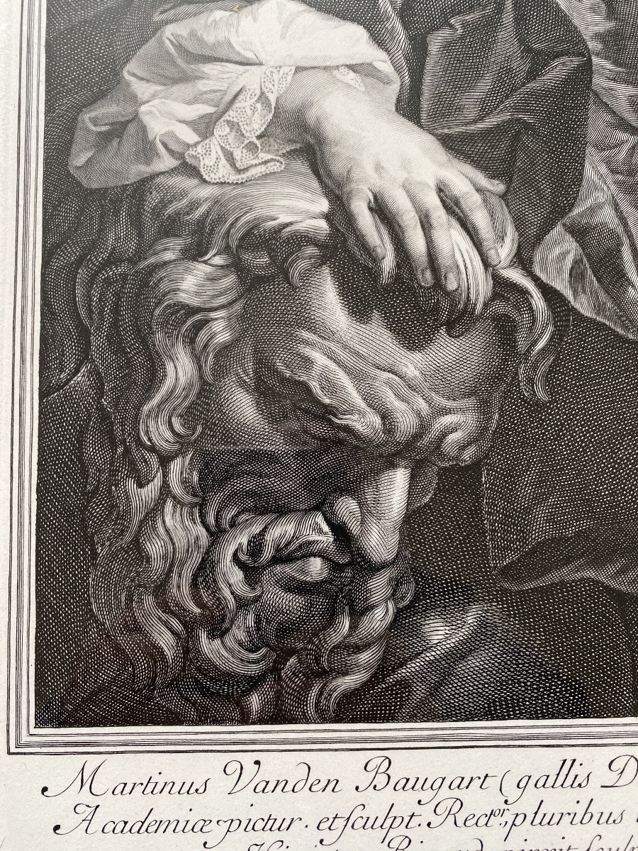 Gravure de la Chalcographie du Louvre – Portrait du sculpteur Martin Desjardins (1637–1694)-photo-5