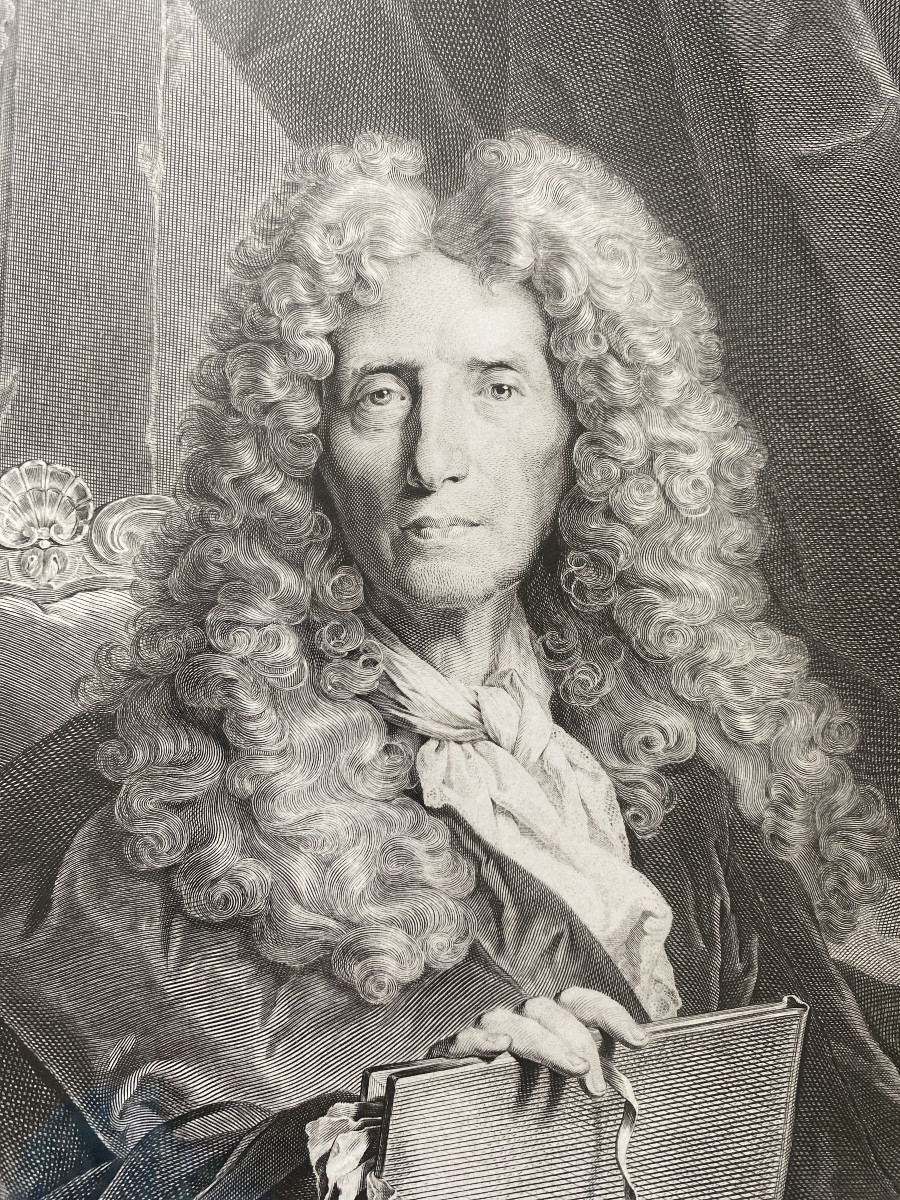 Georges Frédéric Schmidt (1712-1775) Hyacinthe Rigaud (1659-1743) Portrait de Pierre MIGNARD.  -photo-3