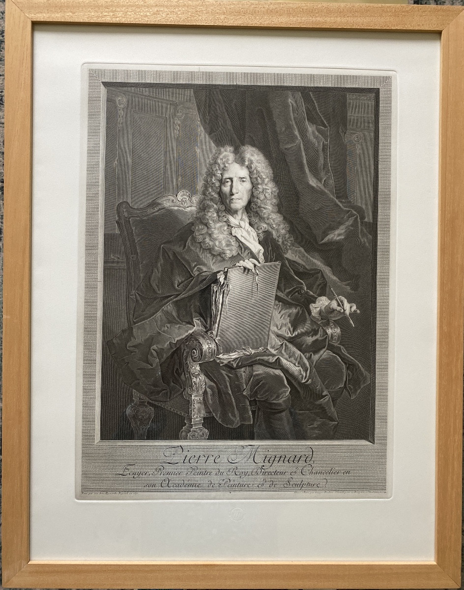 Georges Frédéric Schmidt (1712-1775) Hyacinthe Rigaud (1659-1743) Portrait de Pierre MIGNARD.  