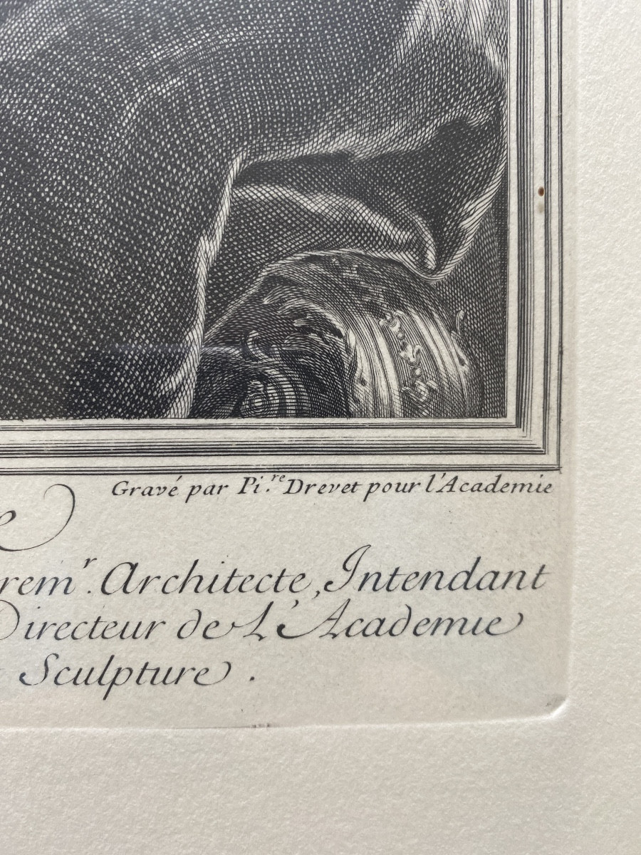 Pierre Drevet (1663-1738), After Hyacinthe Rigaud (1659-1743) Portrait Of Robert De Cotte (16-photo-4