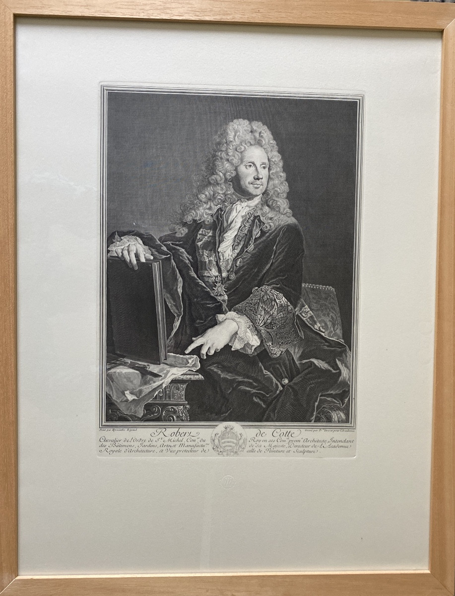 Pierre Drevet (1663-1738), After Hyacinthe Rigaud (1659-1743) Portrait Of Robert De Cotte (16