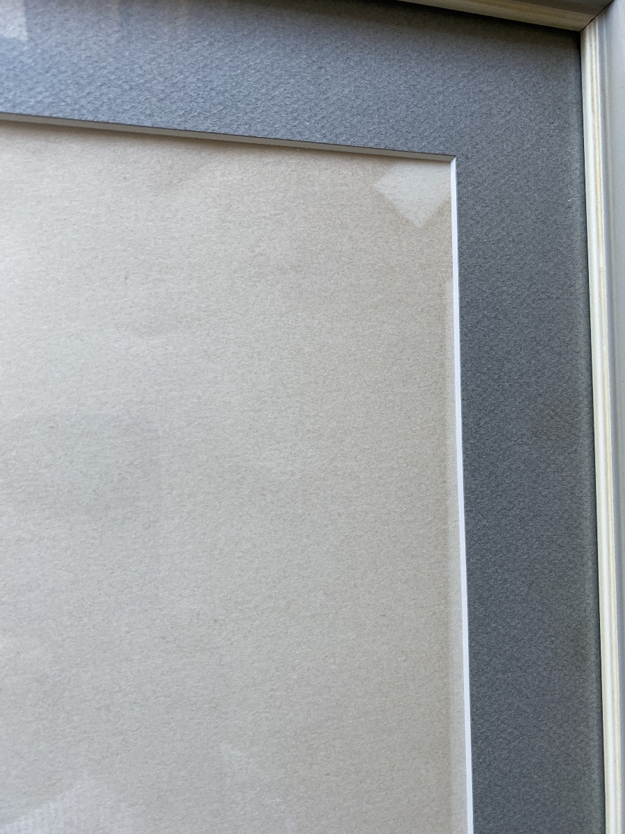 François CRABIT (XXe) Composition abstraite, 1980 Fusain et estompe sur papier-photo-3