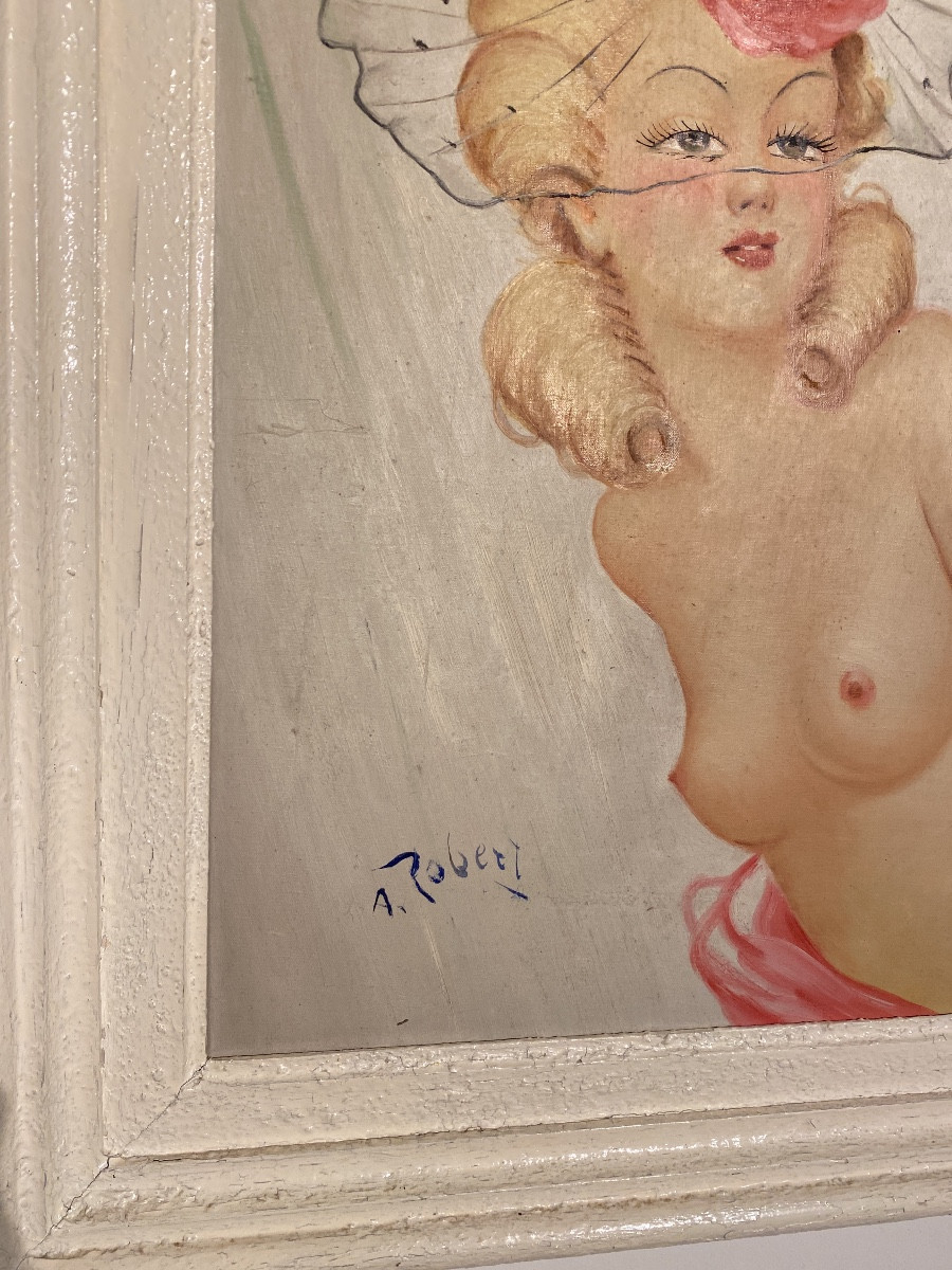 A. Robert (XXe siècle) – Nu féminin glamour-photo-2