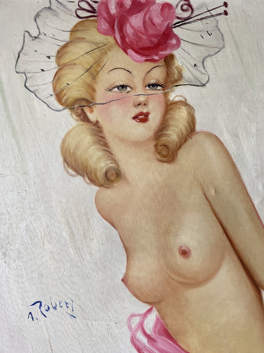A. Robert (XXe siècle) – Nu féminin glamour-photo-4