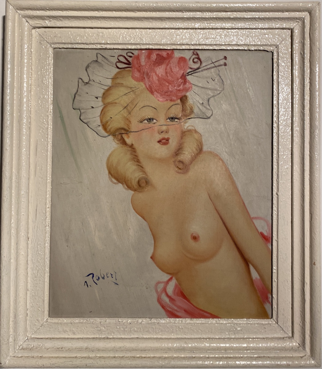 A. Robert (XXe siècle) – Nu féminin glamour