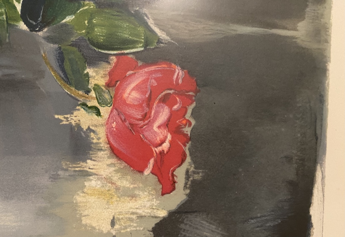 Louis Travert (1919) – Original Lithograph Signed “bouquet Of Roses”-photo-4