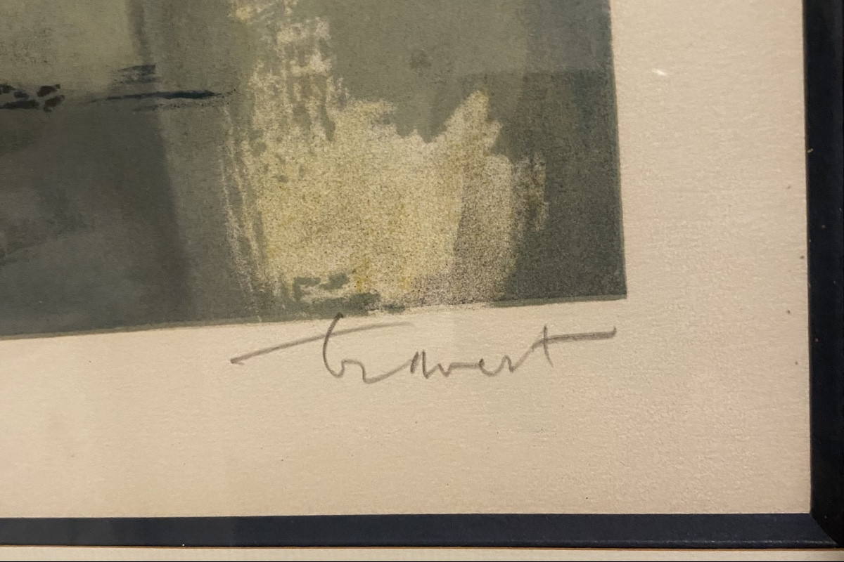 Louis Travert (1919) – Original Lithograph Signed “bouquet Of Roses”-photo-7