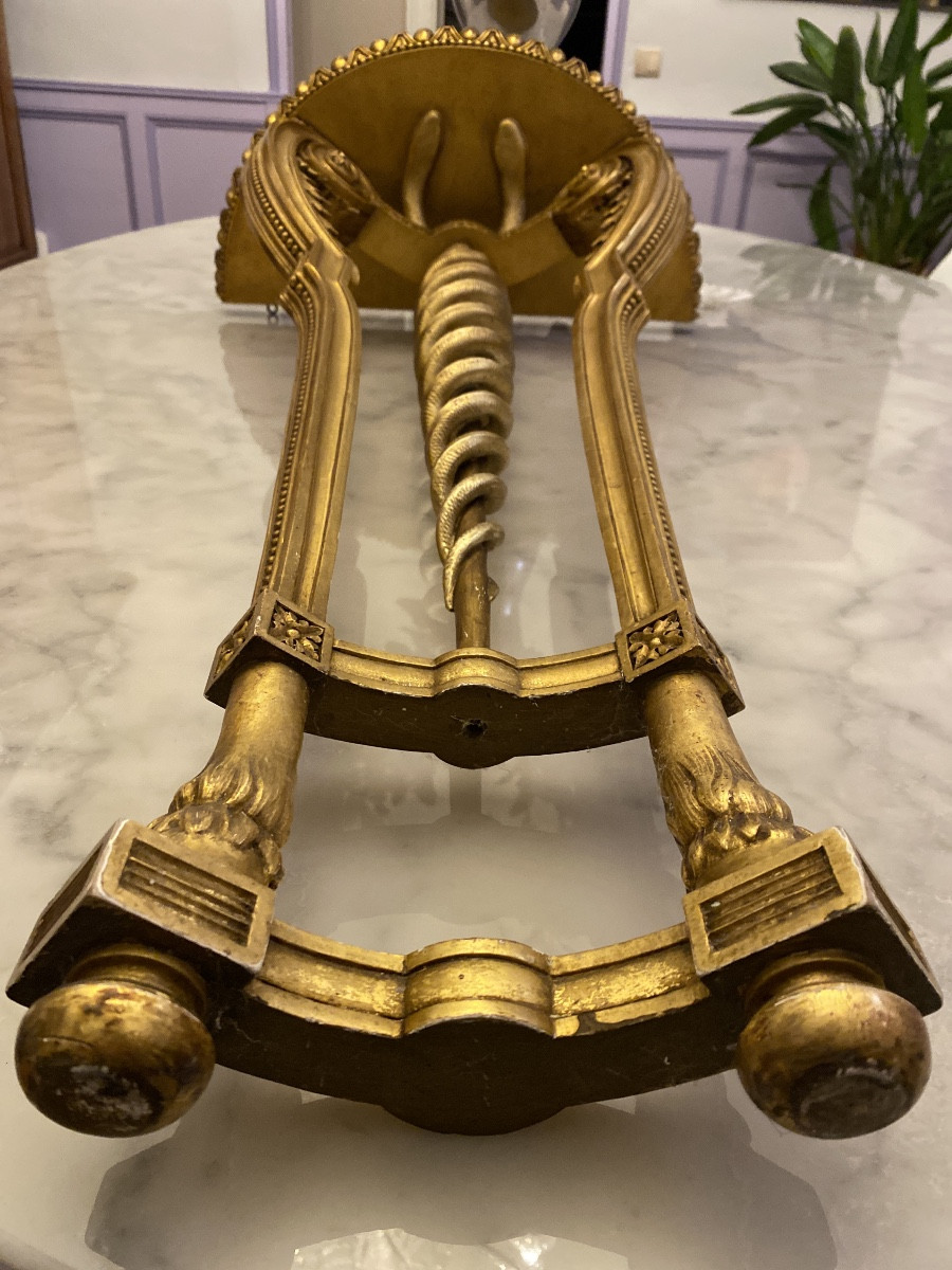 Gilded Wood Wall Console – Serpent Model – Bedel & Co. Workshop, Paris-photo-5