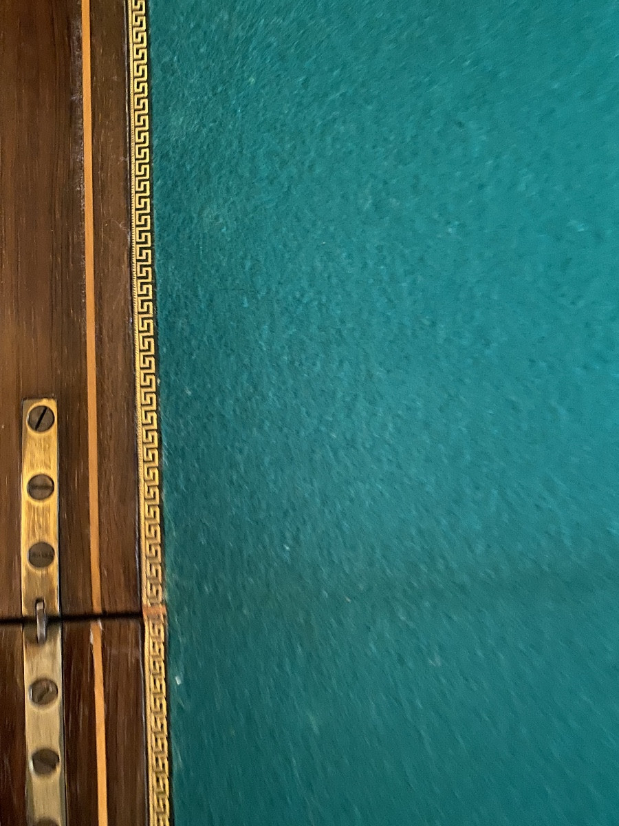 Napoleon III Games Table – Marquetry, Backgammon And Felted Playing Surface-photo-2