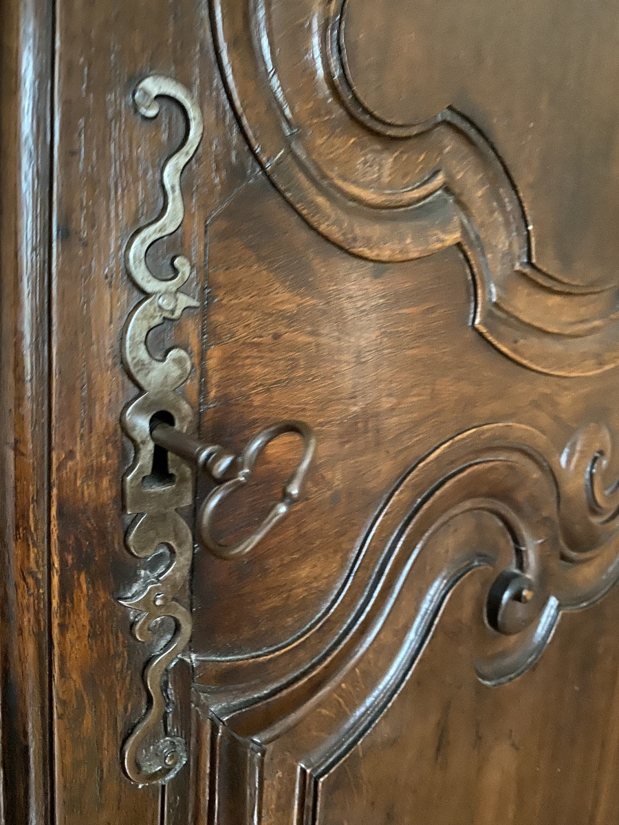 Armoire Normande style Louis XV / Transition – vers 1780/1820 – Chêne massif – Démontable-photo-1