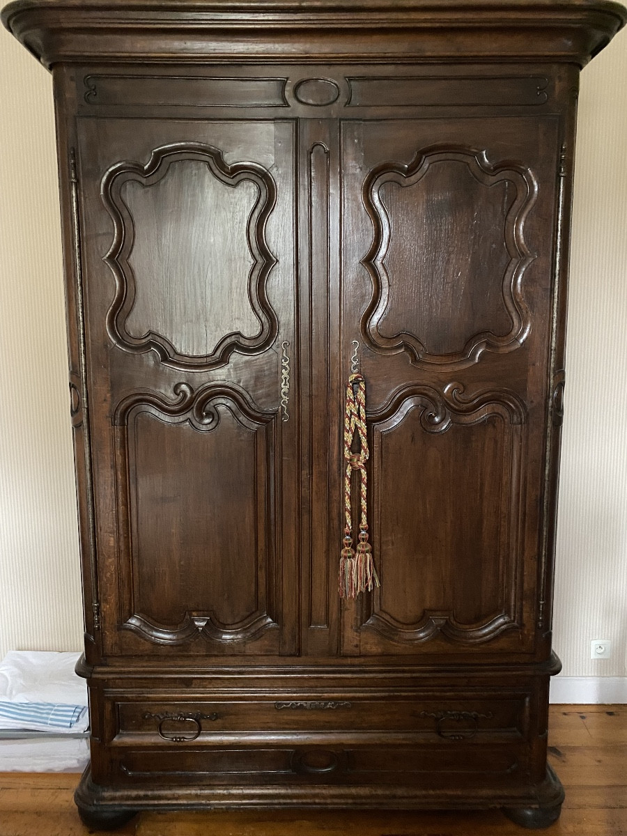 Armoire Normande style Louis XV / Transition – vers 1780/1820 – Chêne massif – Démontable