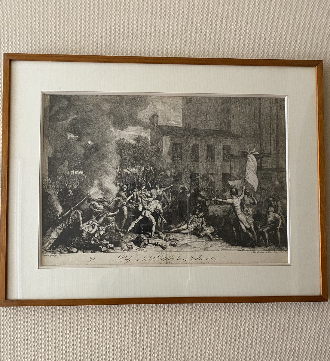 Charles Thévenin (1764-1838) – “storming Of The Bastille, July 14, 1789” – Original Engraving-photo-1