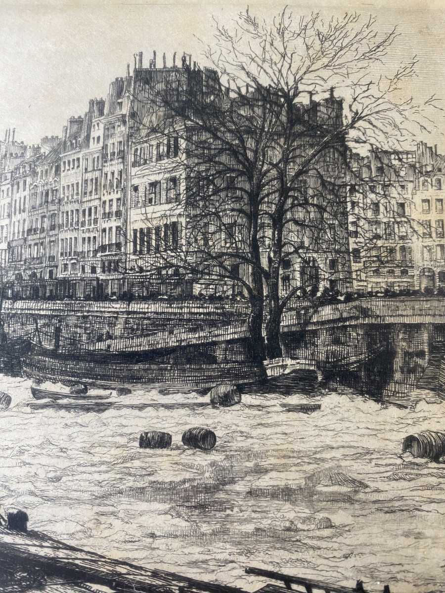 Lucien Gautier (1850–1925) — Eau-forte “Bords de Seine” — 1880 — Papier Japon-photo-2