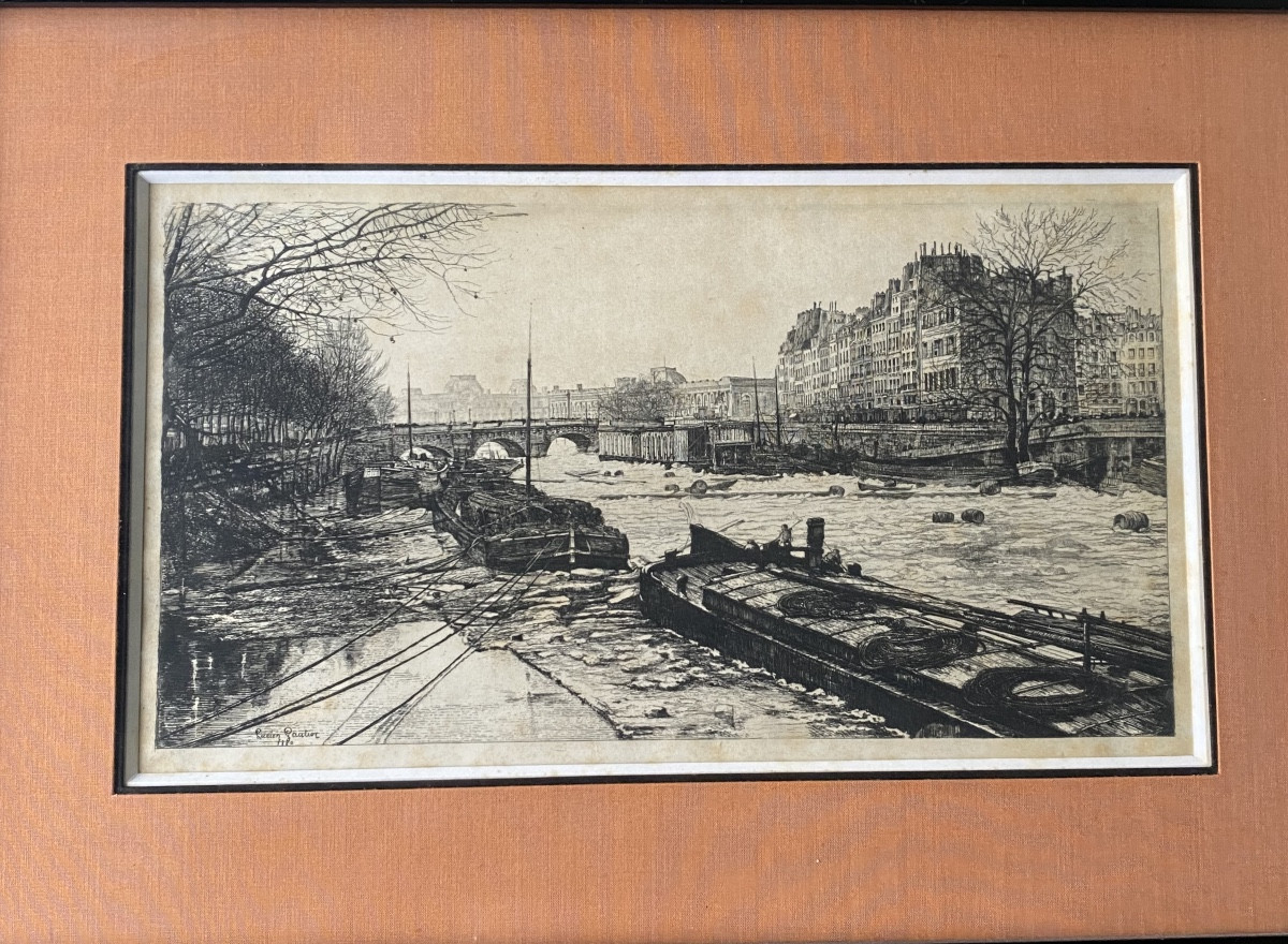 Lucien Gautier (1850–1925) — Eau-forte “Bords de Seine” — 1880 — Papier Japon-photo-5
