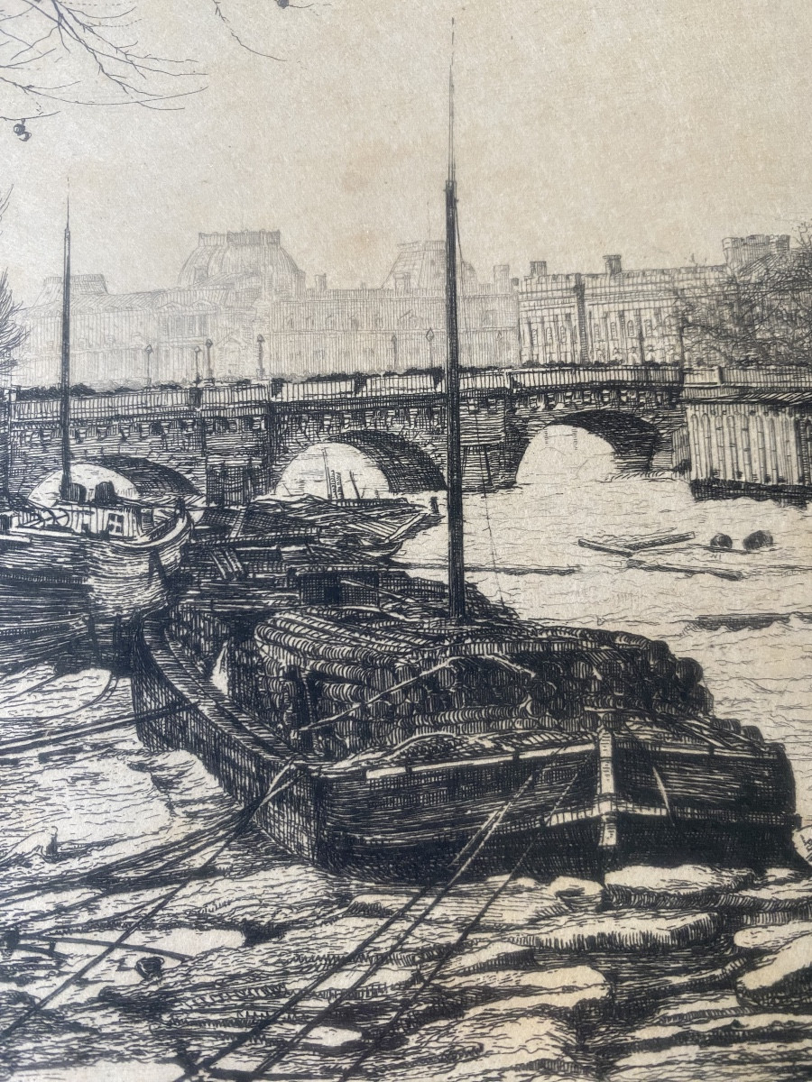 Lucien Gautier (1850–1925) — Eau-forte “Bords de Seine” — 1880 — Papier Japon-photo-6