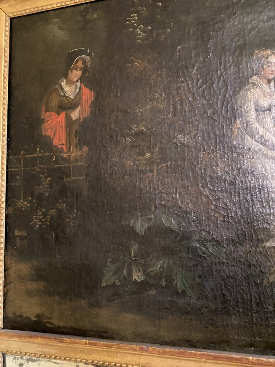 Trumeau Directoire – Early Empire (1795–1810) Gallant Scene -photo-3