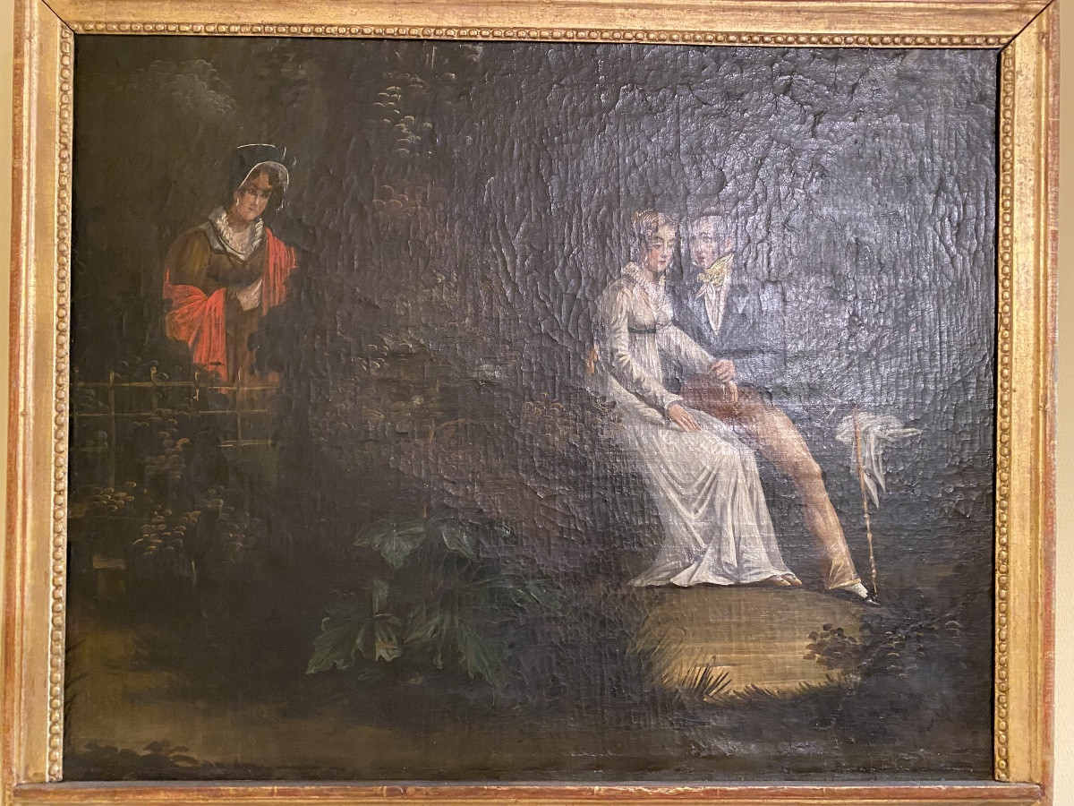 Trumeau Directoire – Early Empire (1795–1810) Gallant Scene -photo-4