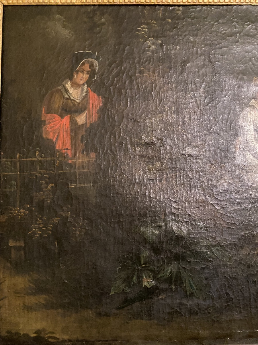 Trumeau Directoire – Early Empire (1795–1810) Gallant Scene -photo-3