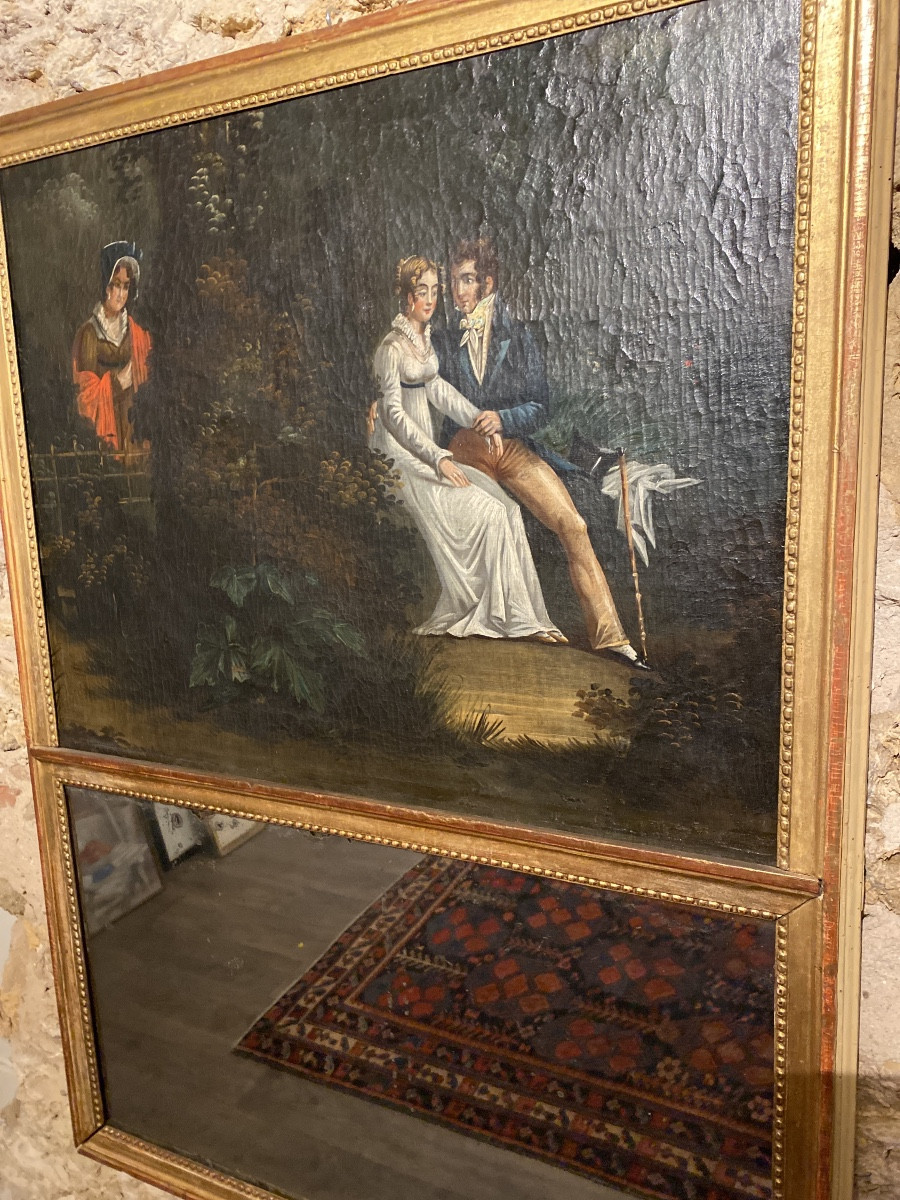 Trumeau Directoire – Early Empire (1795–1810) Gallant Scene -photo-2