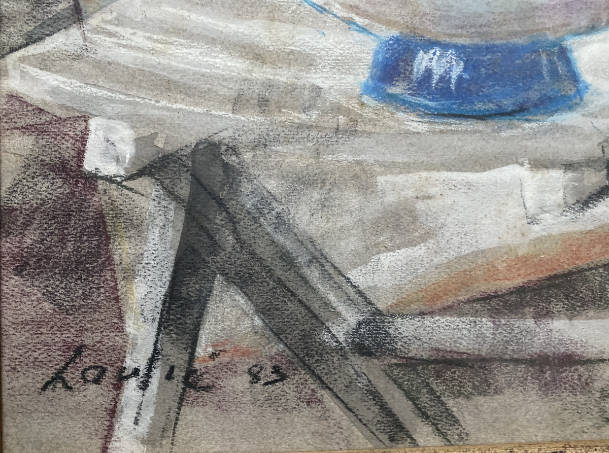 Joseph Laulié (1928–2016) “still Life With Fruit Bowl – 1983”-photo-2