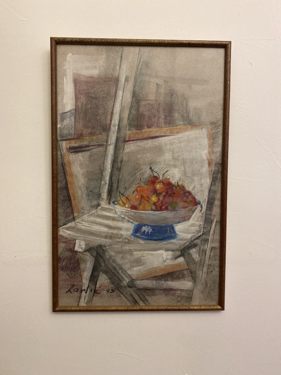 Joseph Laulié (1928–2016) “still Life With Fruit Bowl – 1983”-photo-3