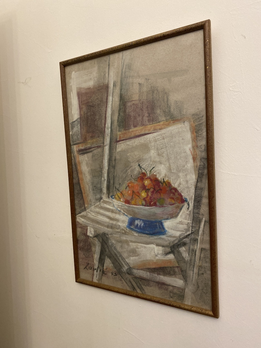 Joseph Laulié (1928–2016) “still Life With Fruit Bowl – 1983”-photo-5