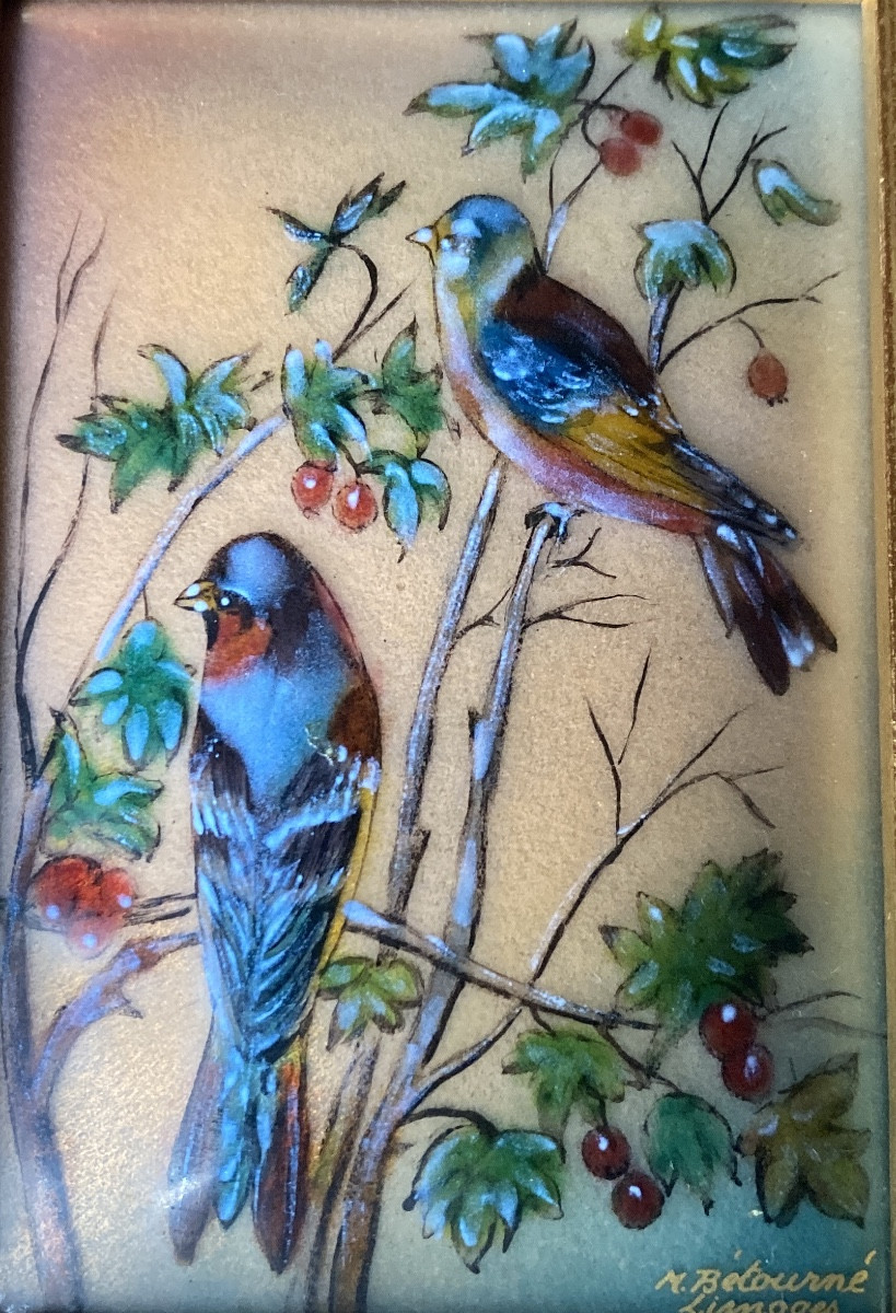 4 Émaux de Limoges signés Michel Bétourné-photo-1