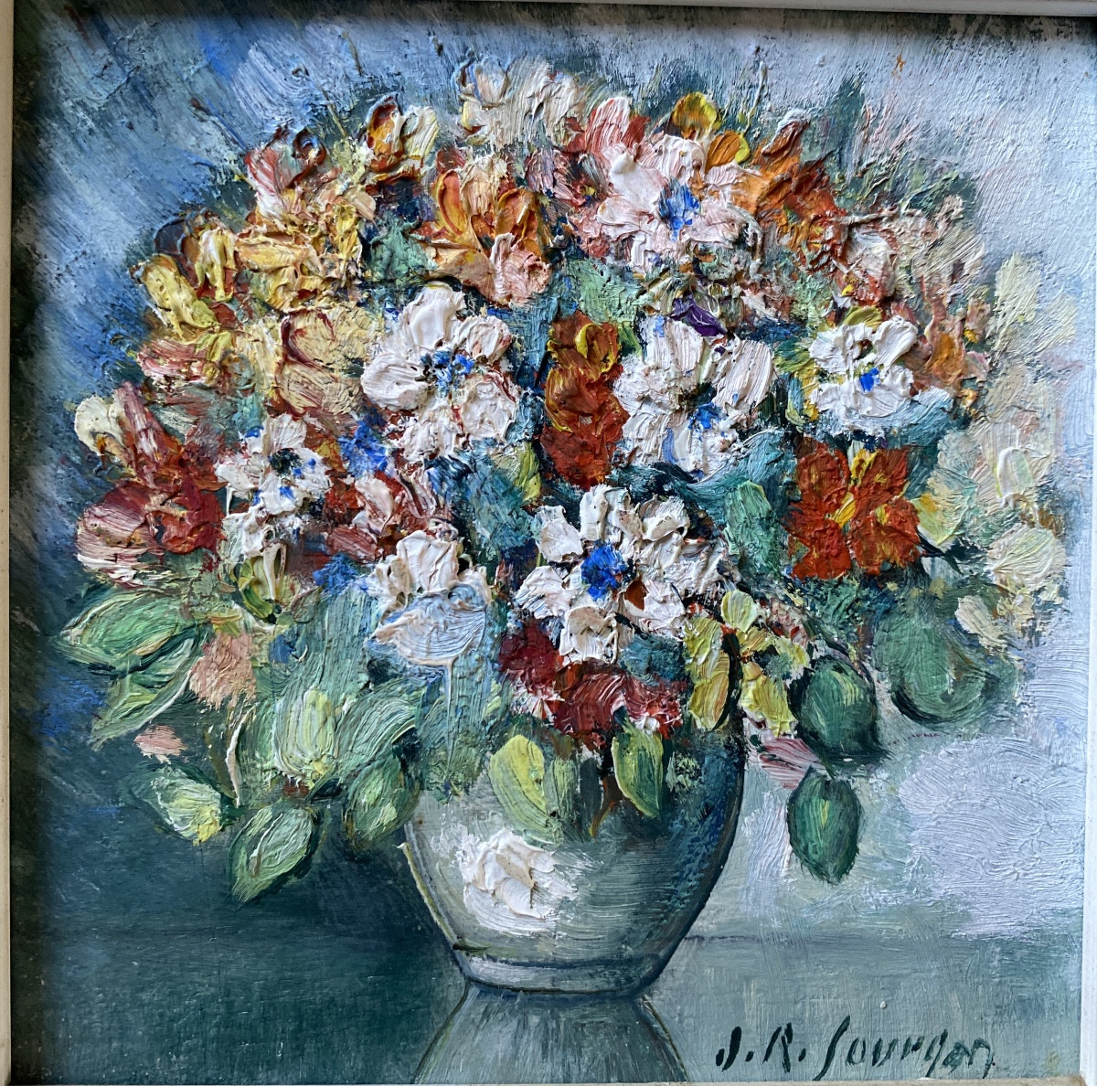 Jean-Roger Sourgen (1883–1978) – Bouquet de fleurs – Huile sur bois